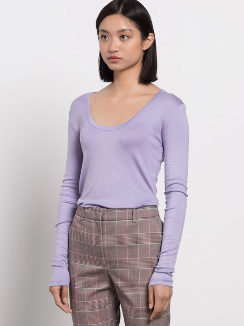 Max & Co. Long Sleeve Tee in Lilac Size M